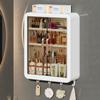 Bathroom Storage Cabinet Free Wall Hanging with Magnetic Suction Cabinet Door Dust Storage Rack Bathroom Wall Mounted Shelves