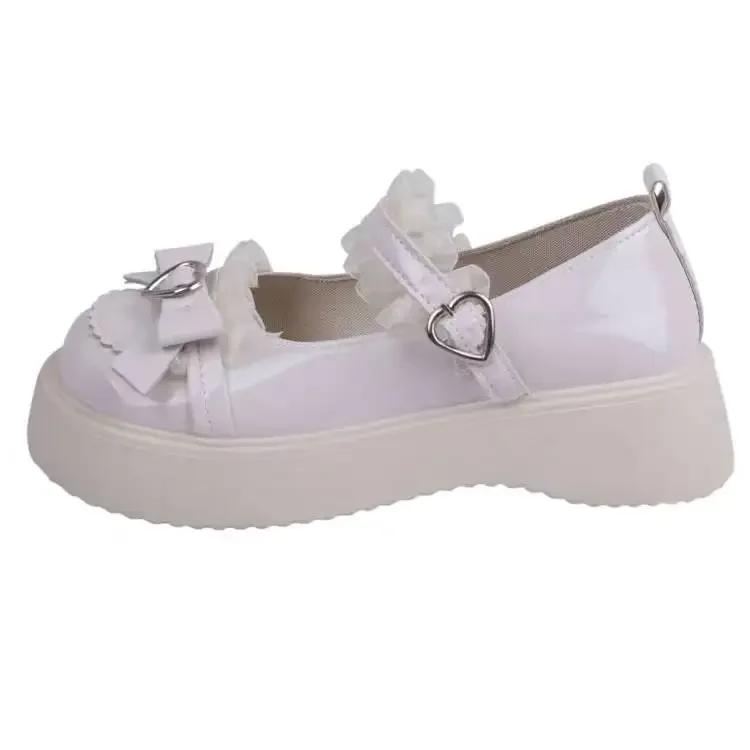 New Women's Mary Janes Shoes Spring Butterfly Knot Shallow Platform Shoes for Women Dress Students Women's Lolita Shoes Pumps
