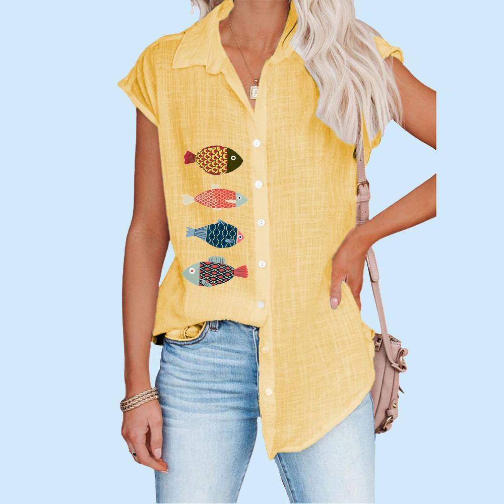 Женская модная футболка с принтом, летняя повседневная тонкая блузка с коротким рукавом, кардиган большого размера, футболка