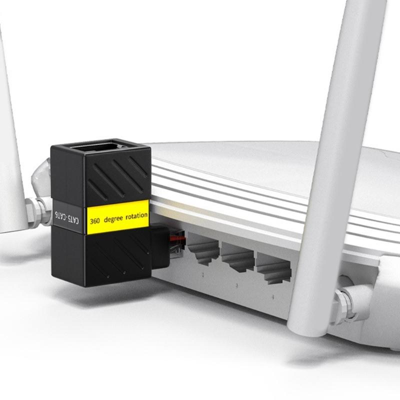 Угловые адаптеры RJ45 Ethernet, совместимые с кабелем Cat6, адаптер RJ45 Male to Female, сетевой удлинитель