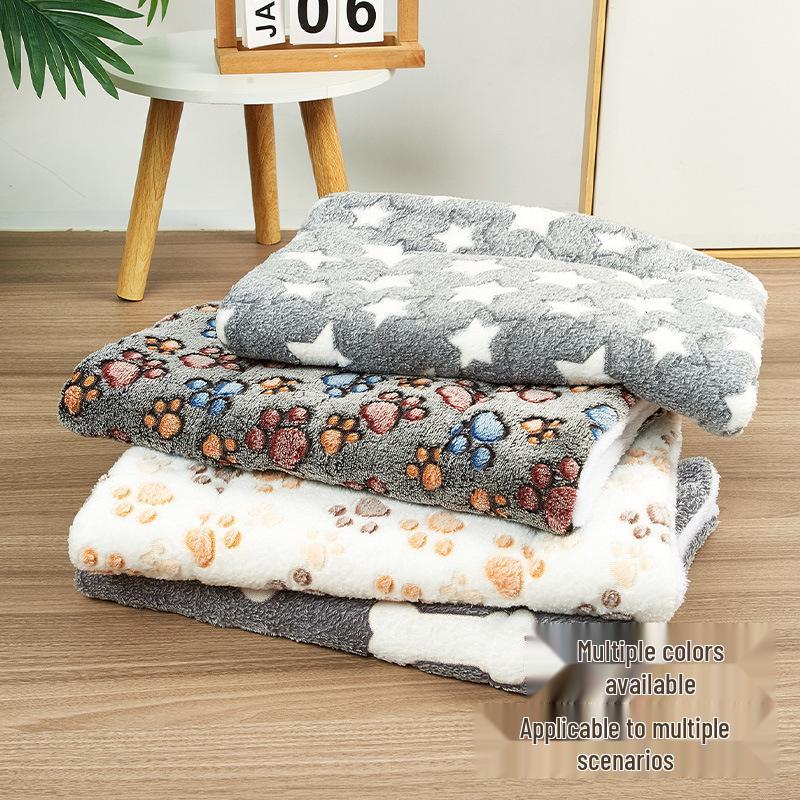 Four Seasons Pet Blanket: Warm Coral Fleece for Cats and Dogs