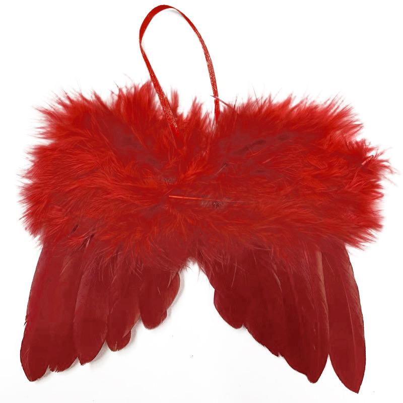 Белый винтажный перо крыло милый шикарный ангел рождественская елка украшение подвесное украшение для дома/вечеринки/свадьбы украшения валентинки