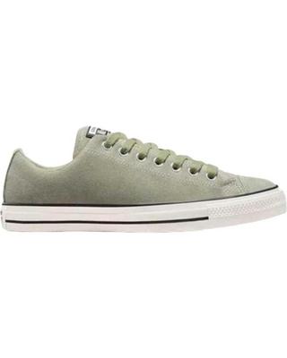 Кроссовки Converse зеленые Широкие и с мягкой подкладкой Замша Низкие