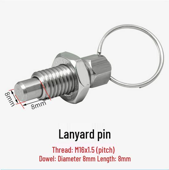Стопорный штифт с кольцом - Крупная резьба, Нержавеющая/Углеродистая сталь, Оцинкованный, Различные характеристики