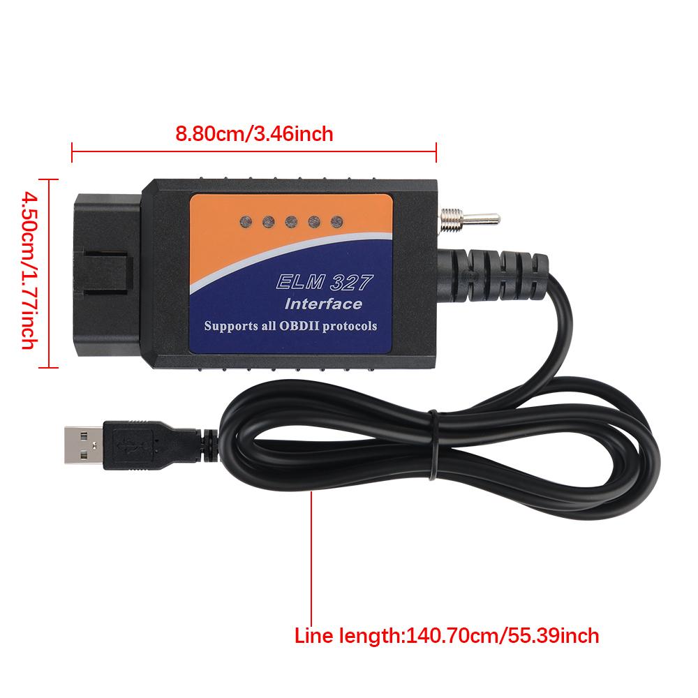 Поддержка большинства протоколов OBDII obd2 СКАНЕР PIC18F25K80 Чип ELM327 USB v1.5 Переключатель Автомобильный диагностический кабель FORscan HS-CAN и MS-CAN