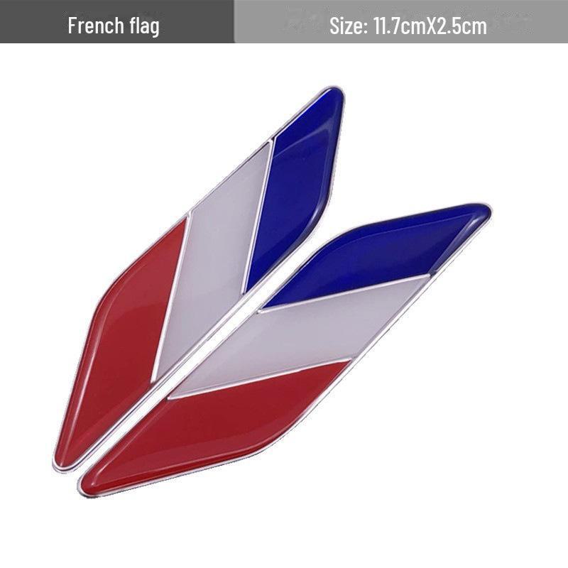 Декоративная металлическая наклейка для крыльев европейского автомобиля - Германия Франция Италия Канада