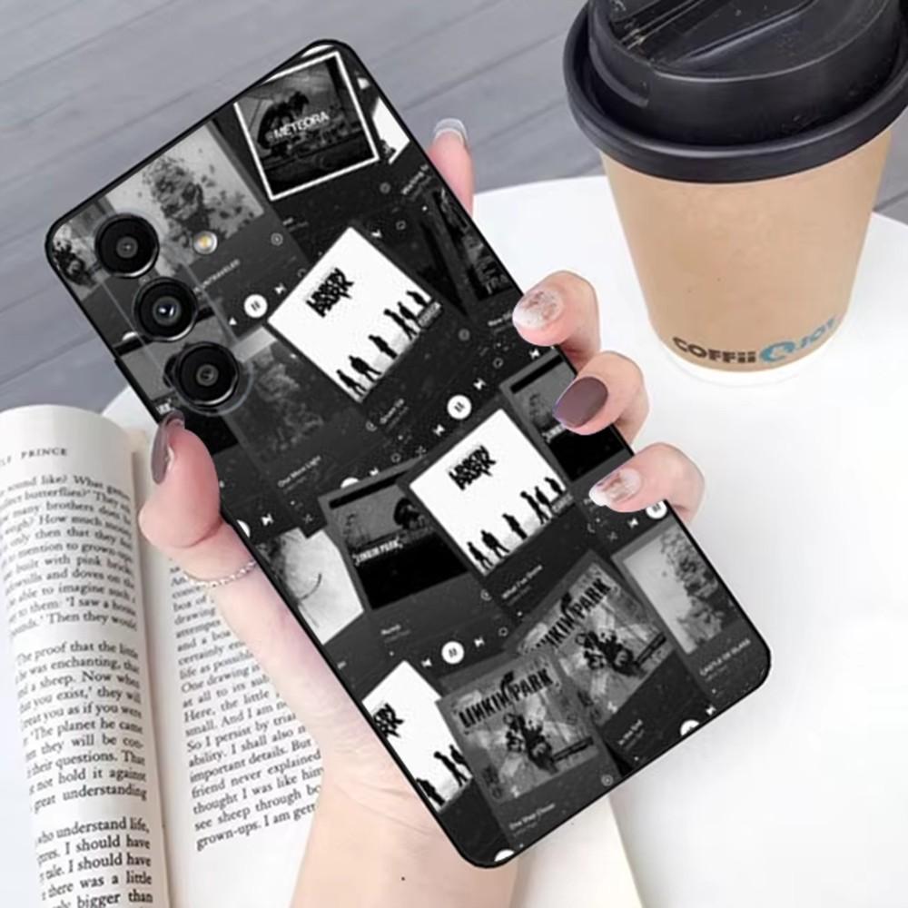 Band L-LinkinS Cool P-Park Phone Case For Samsung S24,23,22,30,21,10,9,Ultra,Plus,Lite,FE,Soft Silicone Black Cover
