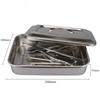 Dental Disinfection Box with Lid Stainless Steel Surgical Equipments Tools Sterilizer Container Lab Instrument Storage