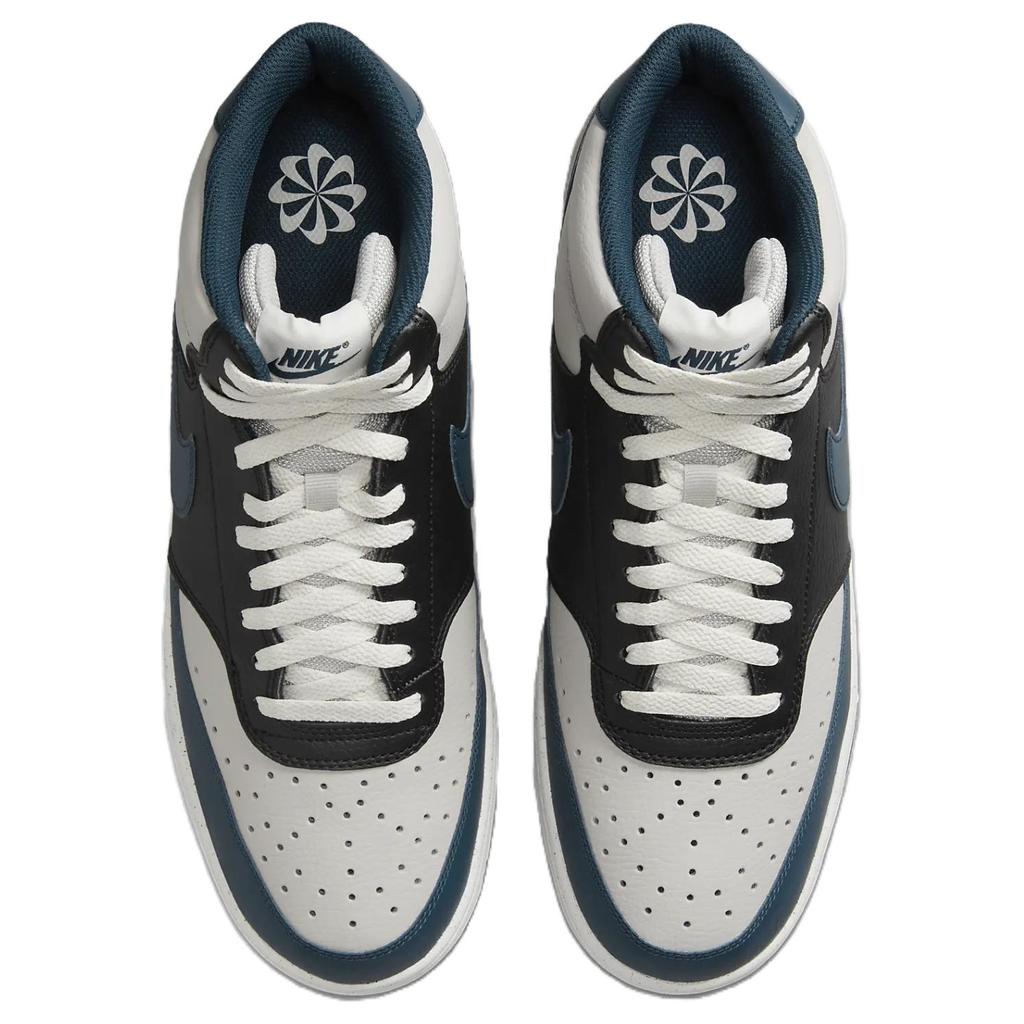 Nike Court Vision Mid Next Nature Light Iron Ore Armory Navy Men Sneakers Cream Phantom Black DN3577-004