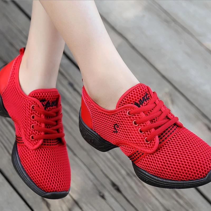 Women Breathable Soft Dance Shoes Lightweight Outdoor Training Casual Sneakers Ladies Sports Modern Jazz Practice Shoes
