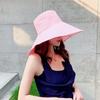 Японская шляпа-панама с очень широкими полями для женщин – Складная летняя шляпа от солнца с защитой лица и от солнца