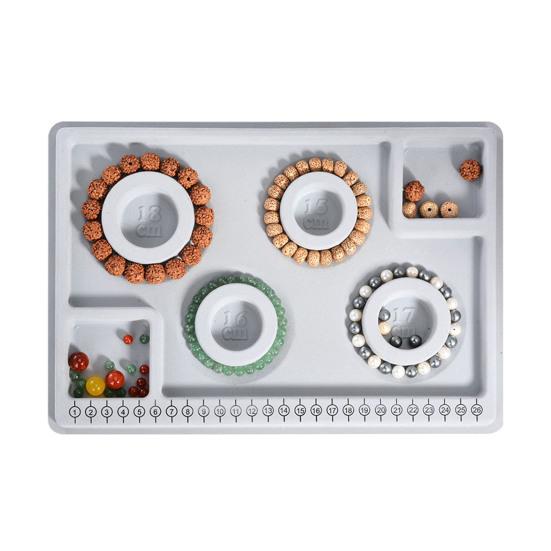 Bead Design Board DIY Jewelry Making Tray Flocked Bead Organizer Board for Necklace And Bracelet Beads Sorting And Stringing