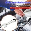 6/8/10/12/15mm CR-V Steel Stubby Ratcheting Combination Wrench Dual-use Reversible Spanner Mini Plum Blossom Hand Spanner