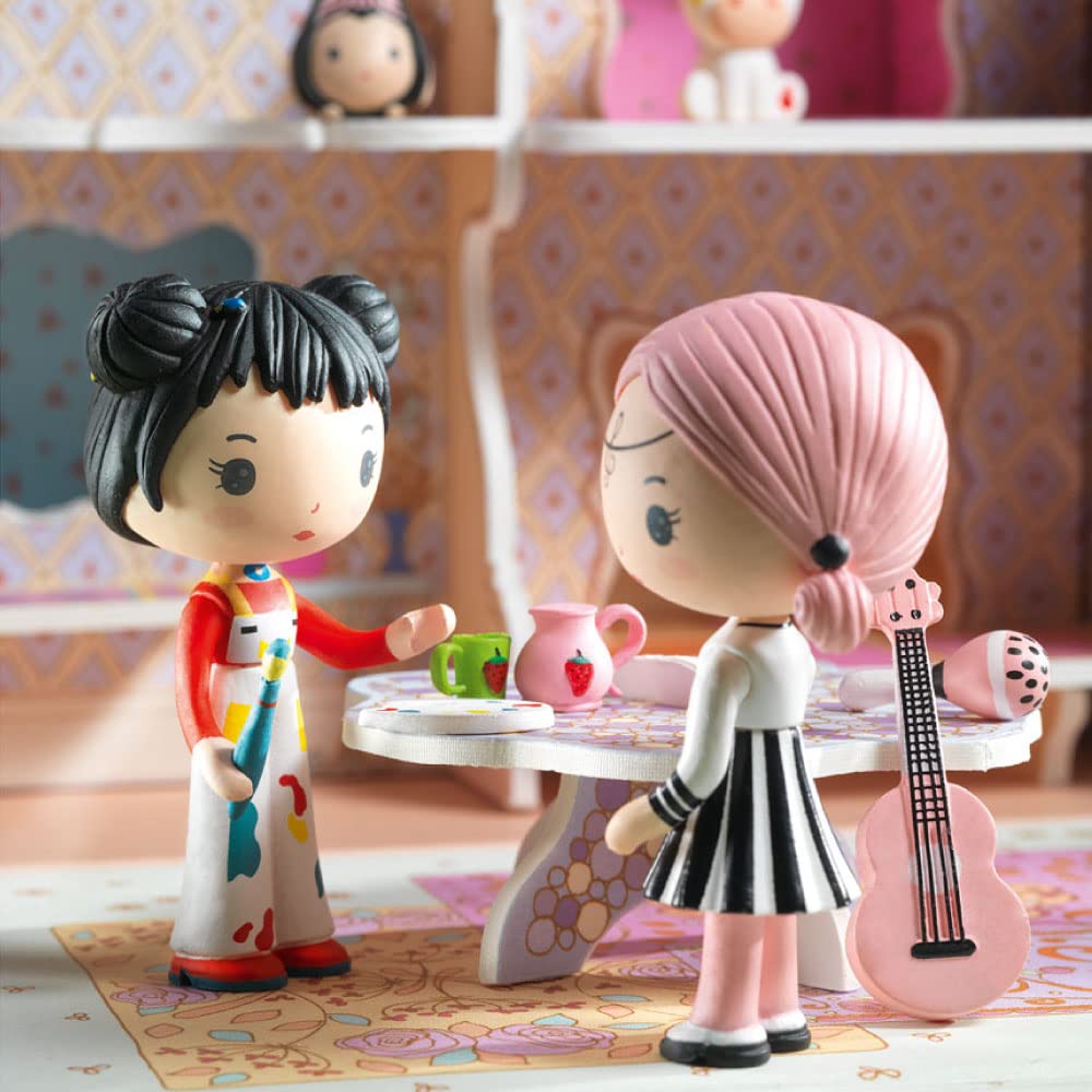 DJECO tinyly Teeny Сидней и Джик кукла кукольный домик развивающая игрушка милая скандинавская стильная Монтессори возраст 4 5 6 7 8 9 10 девочки поступление в детский сад