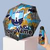 Lazio FC Manual Five Fold 8 Rib Umbrella Support Custom Text, Lightweight Travel Umbrella
