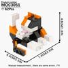 MOOXI Серия Животные 62 шт. MOC Кирпичики Фигурки Кошек DIY Строительные Блоки Детские Обучающие Игрушки Для Детей Подарок на День Рождения MOC3042-3045