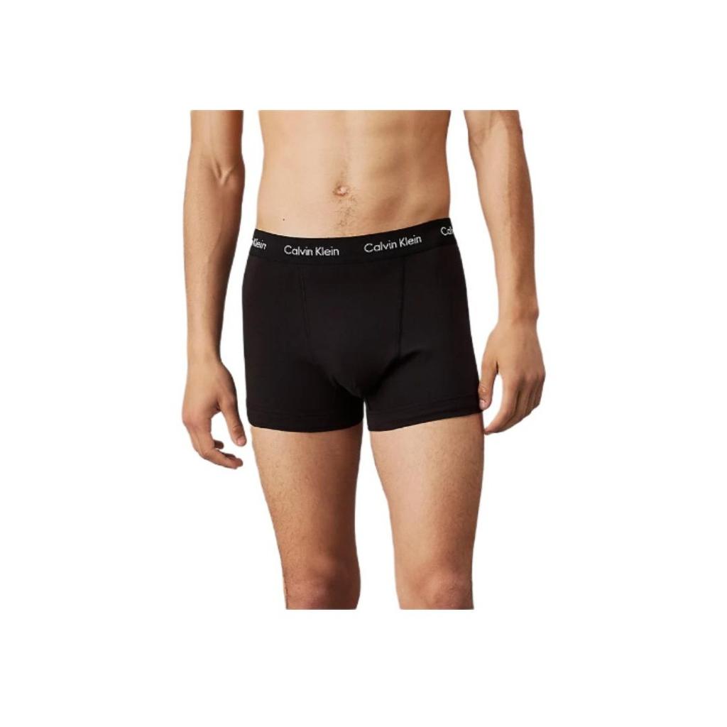 Calvin Klein Letter Waistband Jacquard Comfortable Mid-Rise Boxer Briefs 3-Pack Men Underwear Black 0000U2662G-QRV