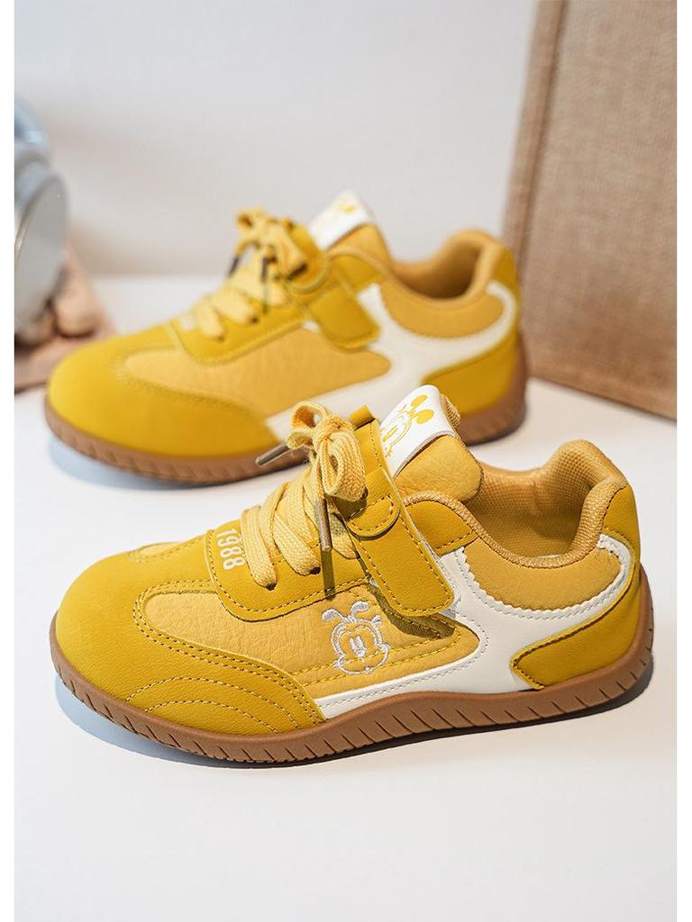 Водонепроницаемые кожаные низкие ботинки Bobdog для девочек, ретро-стиль - Коллекция Весна & Осень