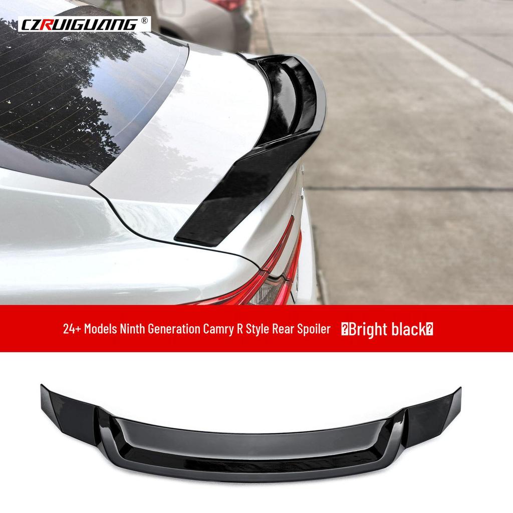 2024 Camry 9th Gen R-style JDM Rear Spoiler: No-Drill Large Wing & Stabilizer Rear Diffuser