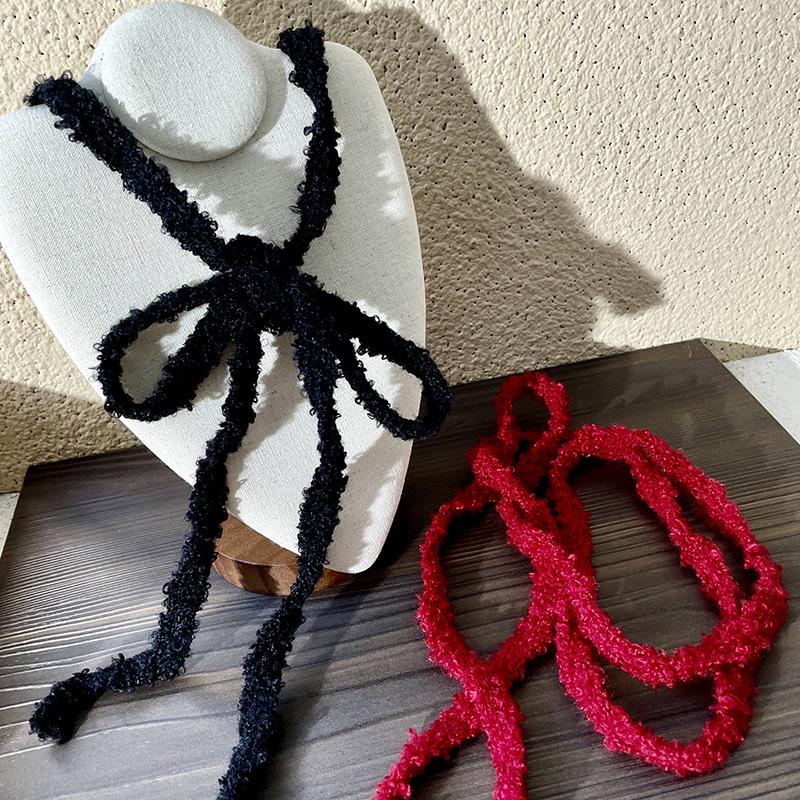 Women's Personalized Plush Knit Choker Scarf - Ideal for Autumn and Winter