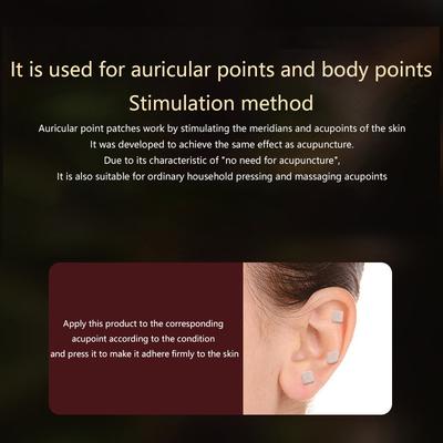 400 Пластырей Семена для ухода за ушами Акупунктура Ушные одноразовые наклейки Массажная терапия Игольчатый пластырь Аурикулярный Аурикулотерапия