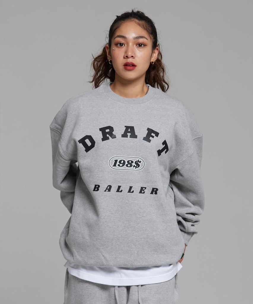 CREAM SODA LAB $198 Худи оверсайз с принтом Arc Baller Серый