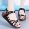 Womens Orthopedic Sandals Ankle Strap Wedge Beach Sandals Comfortable Flat Sandals Open Toe Women Flat Walking Shoes Ladies