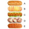 Gift Portable Polyester Simulation Bread Pencil Bag Storage Bag Large Capacity Zipper Pencil Case