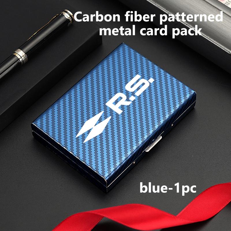 RFID Wallet Card Holder Metal Thin Slim Minimalist Small Purse For Renault QDacia RS Megan Scenic Logan Laguna Clio 3 4 Kadjar
