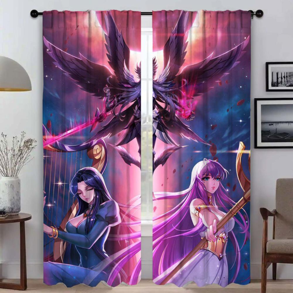 Saint Seiya Домашние интерьерные шторы для гостиной Блэкаут шторы Хэллоуин украшение Жалюзи Перегородка Тюль для спальни