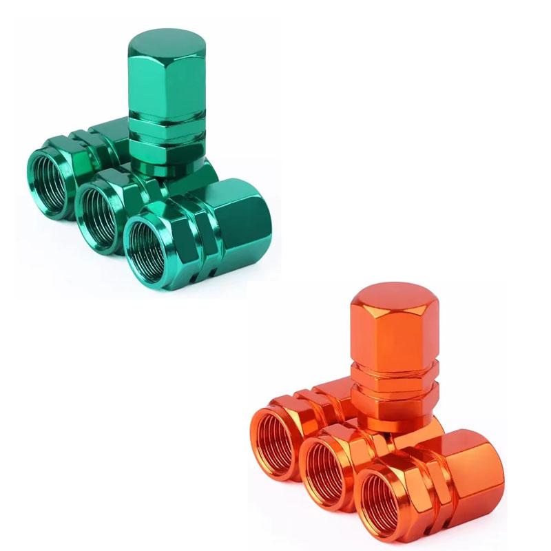 4/8pcs Aluminum Alloy Car Wheel Tire Valve Caps Tyre Rim Stem Covers Car Dustproof Tire Cap For Cars Motorcycles Trucks Bikes