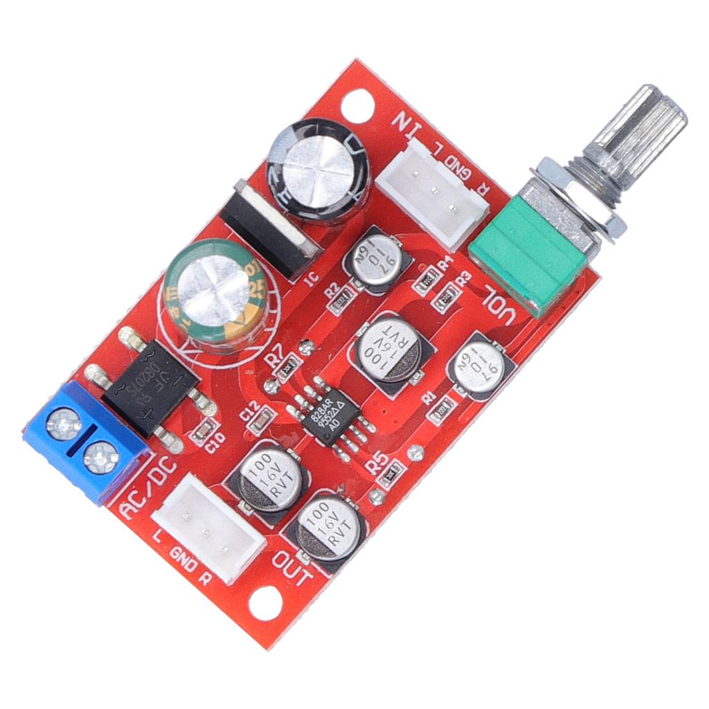 Плата предусилителя, одиночный модуль усилителя мощности, усилитель сабвуфера с потенциометром громкости AD828