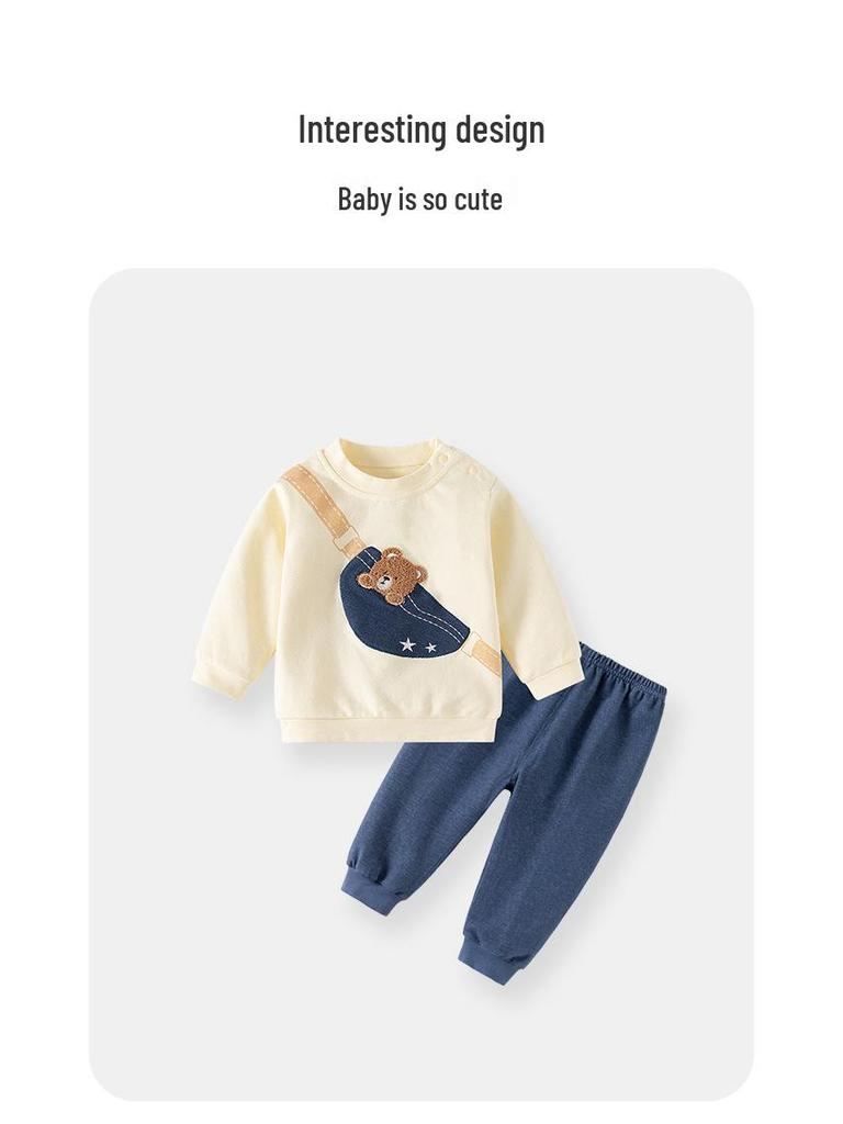Хлопковый свитшот и длинные брюки для мальчиков - Комплект из 2 предметов на весну/осень