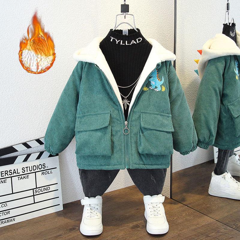 Детская утепленная толстовка с капюшоном из флиса, осенне-зимнее повседневное теплое пальто для мальчиков и девочек