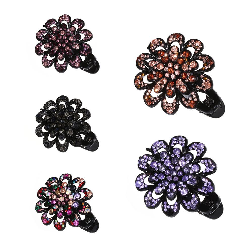 Заколки для волос Аксессуары для головных уборов Булавки-ласточкин хвост Заколки-уточки Заколки для волос Заколка для волос со стразами Кристаллический цветок