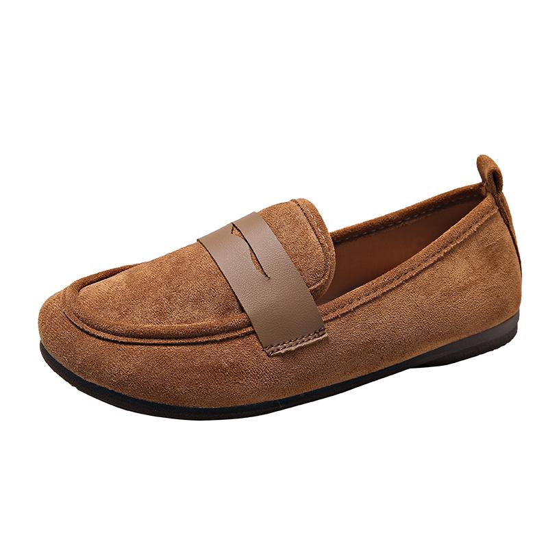 Женская обувь 2024 года, высококачественные женские туфли-лодочки без застежек, повседневные туфли-лодочки для отдыха на открытом воздухе, женские туфли с круглым носком и мягкой подошвой, большие размеры, женская обувь