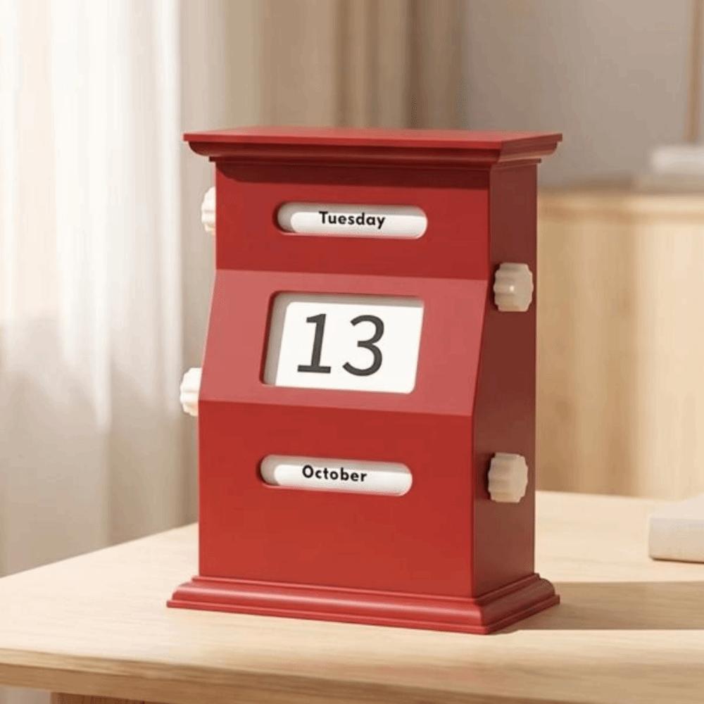 Desk Date Display Perpetual Desk Calendar Creative Vintage Desktop Calendar Dates Tool