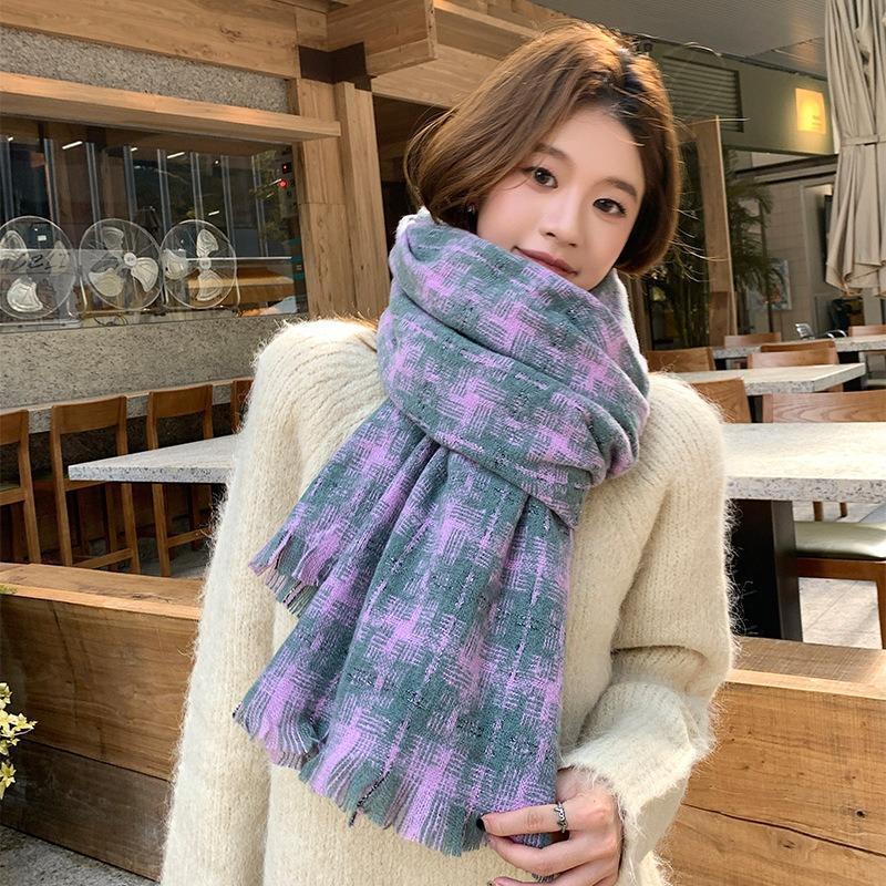 Autumn and Winter Warm Scarf Girls Cute High-end Imitation Cashmere Couple Scarf