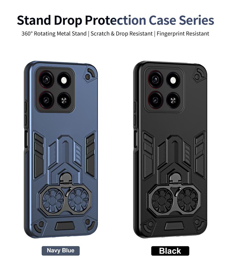 Военный бронированный чехол для ZTE Blade A35 A55 A 35 55 Защитная крышка Кольцо Магнитный держатель Оболочка Coque Fundas 2 В 1 Задняя крышка