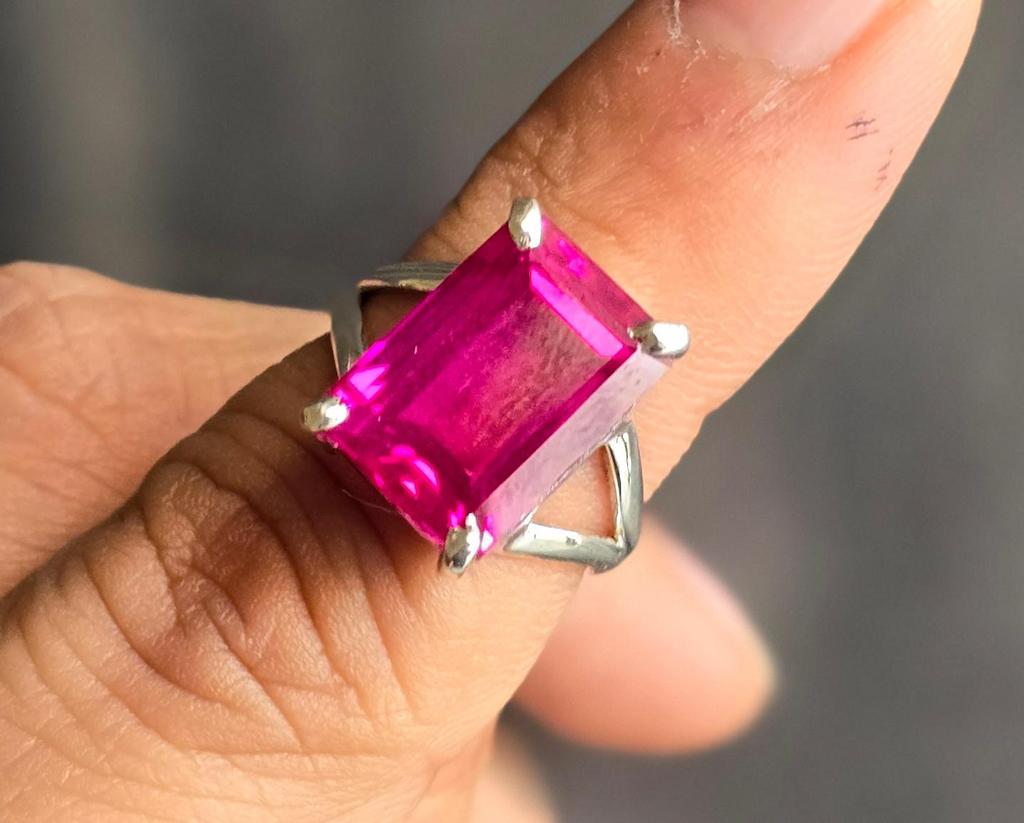 Beautiful Pink Tourmaline Ring for Women, Gift for Her, 925 Solid Sterling Silver, Gemstone Ring, Handmade Jewellery, Boho Ring