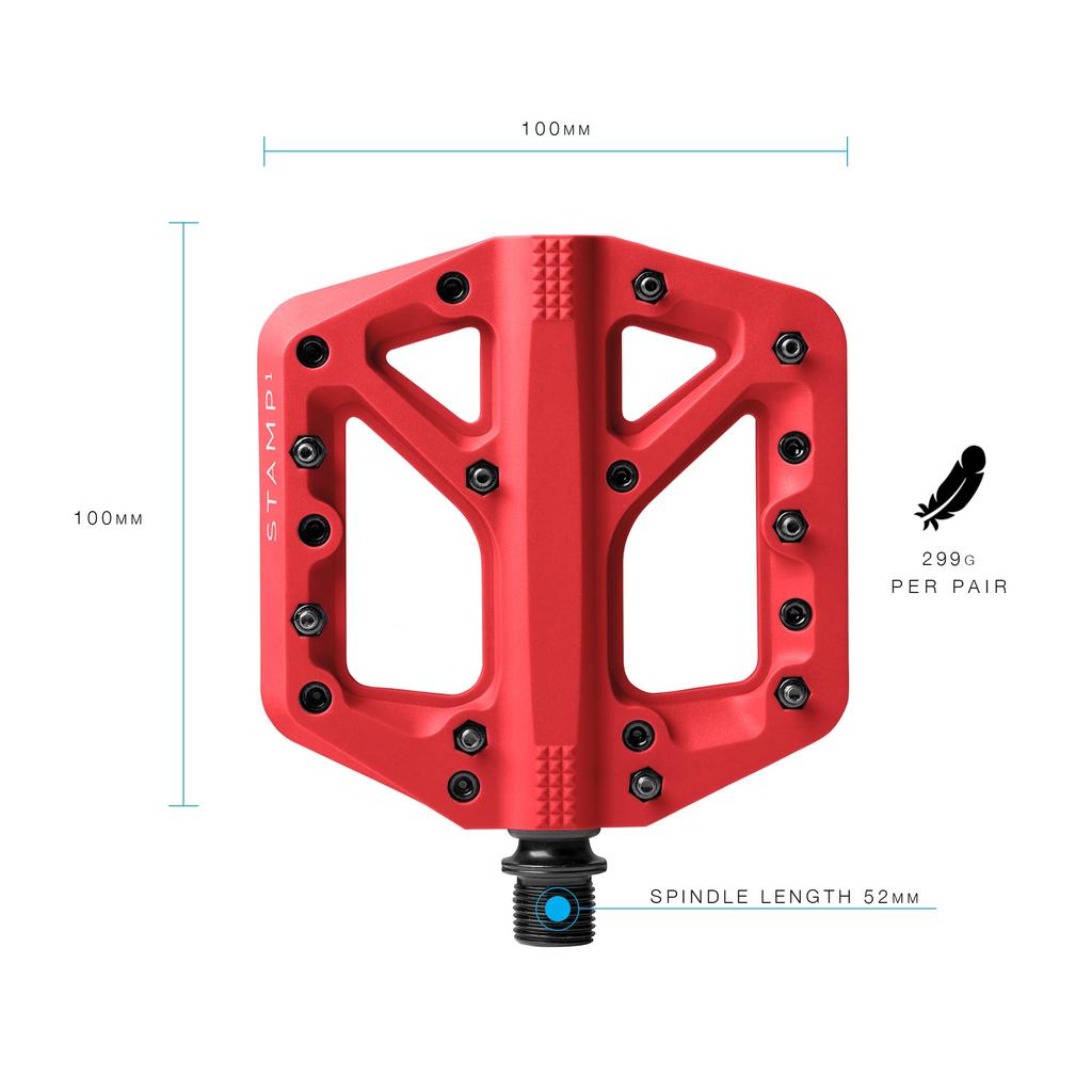 CRANK BROTHERS Штамп 1 577585 Педаль, красная,
