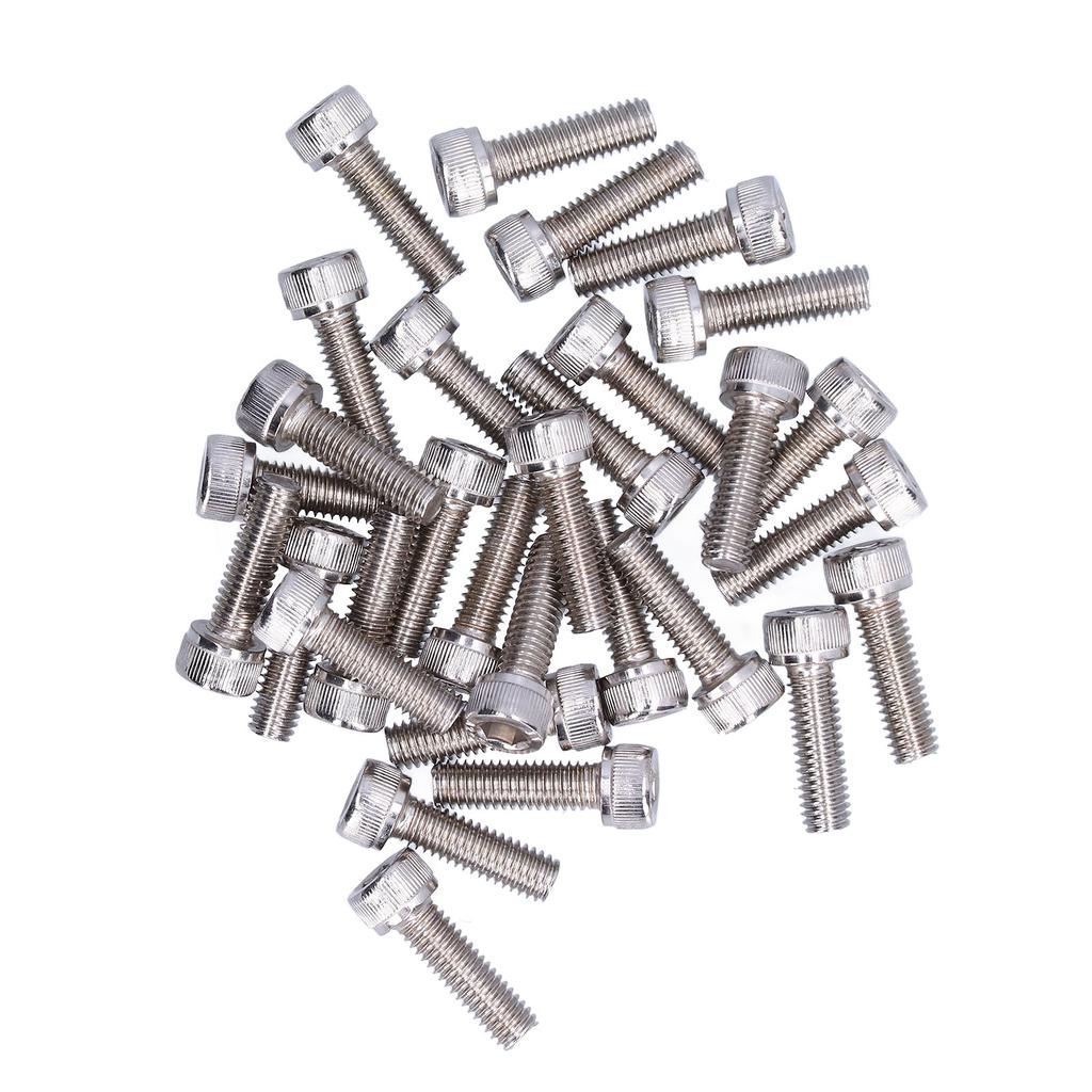 30 шт. Винты M6 304 Нержавеющая сталь A2?70 Болтов с цилиндрической головкой и шестигранным углублением DIN 912 M6x20