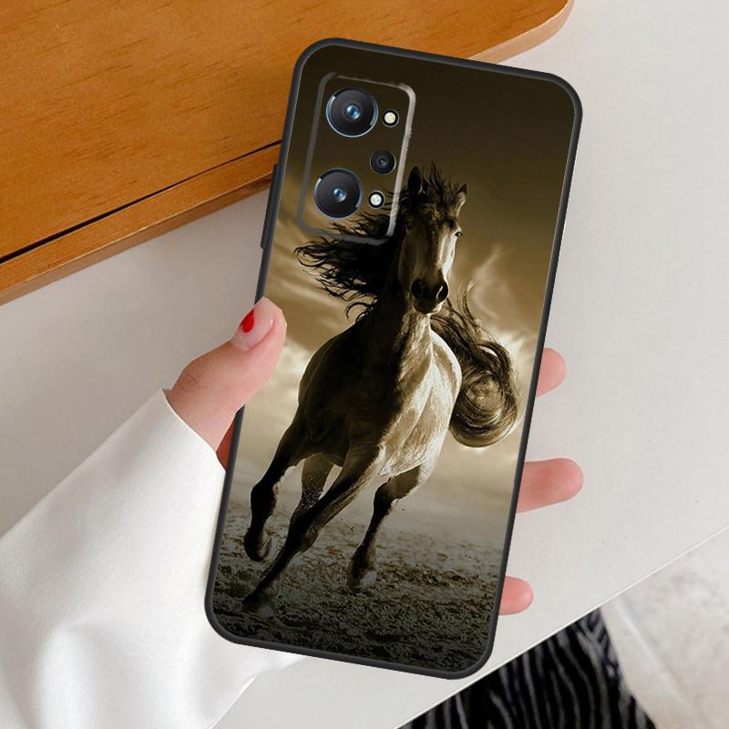 Бегущие Лошади Животное Для Realme 15 Pro GT7 GT6 10 11 12 13 14 Pro Plus C67 C63 C61 C55 C51 C53 C35 C75 C65 Чехол