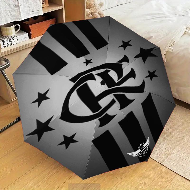 1PC Flumi-nense Crest Wings Printed Umbrella Folding umbrella, automatic umbrella 8-Frame for Travel, camping Fan gifts Christmas Gifts