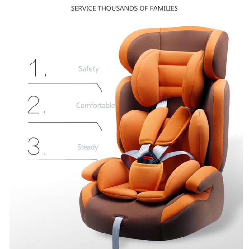 Детское автокресло от 9 месяцев до 12 лет с трикотажным тканевым чехлом