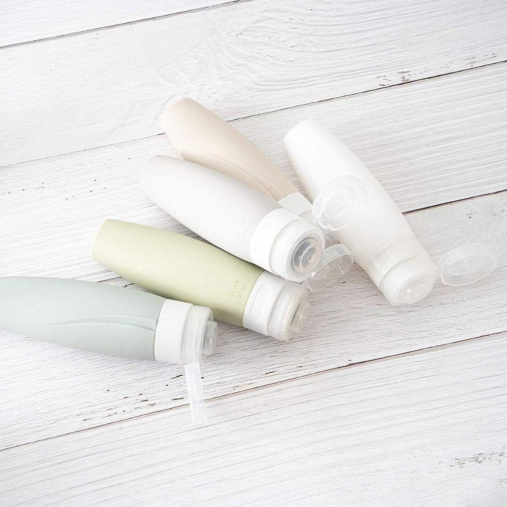 4Pcs/Set Leak-Proof Travel Bottle Set Soft Refillable Lotion Bottle  Sub-bottling Tool