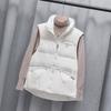 Пуховый жилет женский новый заклепки короткий белый утиный пух воротник стойка свободный повседневный жилет верхняя одежда