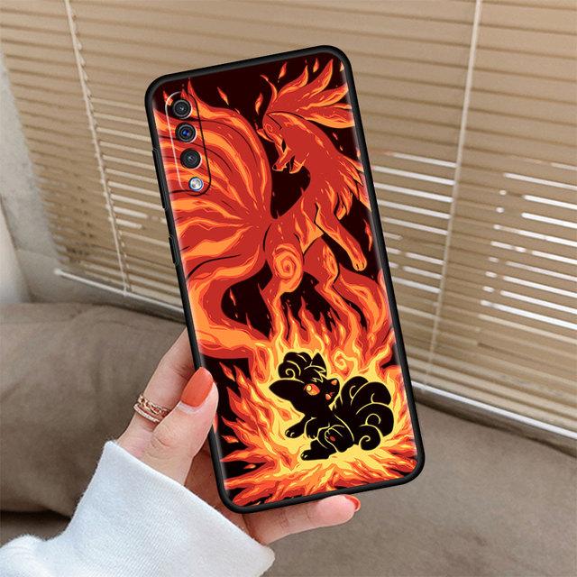 Силиконовый чехол для Samsung Galaxy A50 A70 A12 A30 A02s A03 A10 A22 A23 A40, черный мягкий чехол Pokemon Eevee Elf