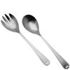 Salad Cutlery Long Spoons For Salad Fork Spoon Set 2 Pcs Silver