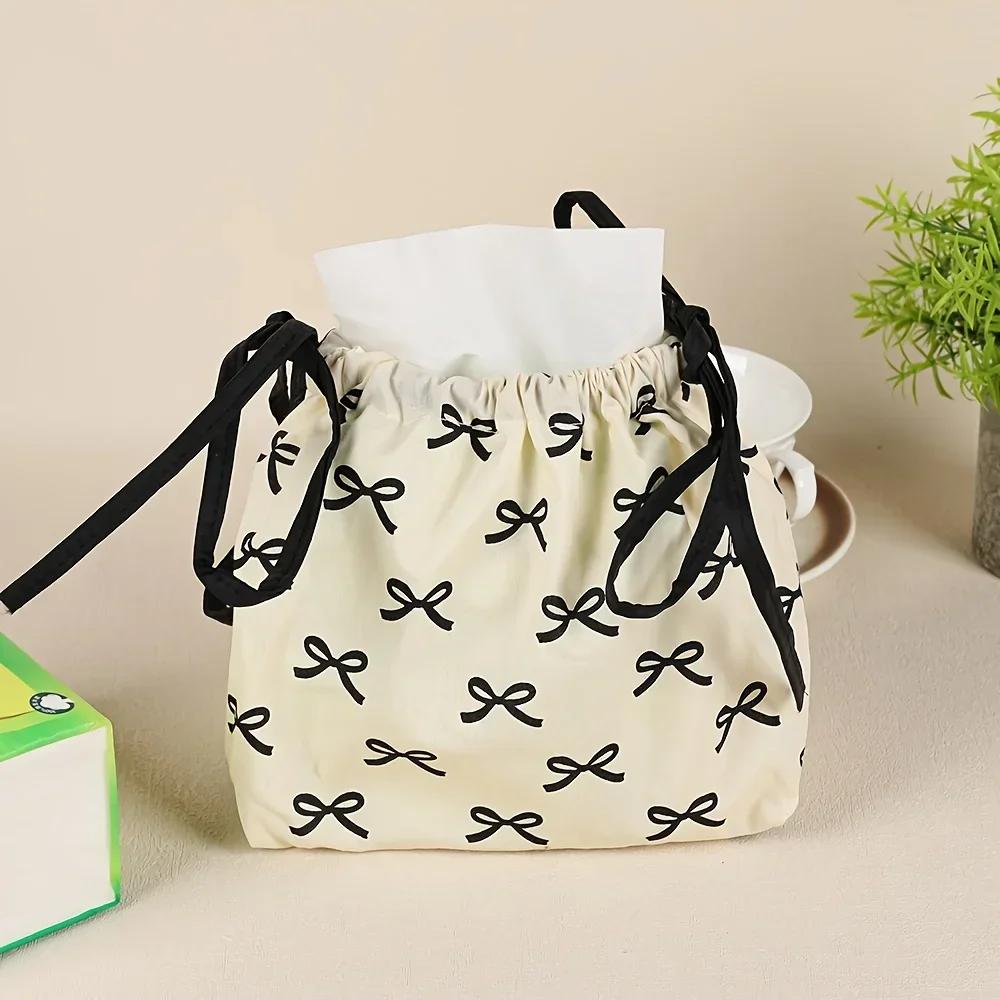 1 шт. Ленточный шнурок Регулируемый Мешочек для салфеток Дом Кухня Тканевая Коробка для салфеток Модный Практичный Предметы первой необходимости для украшения дома
